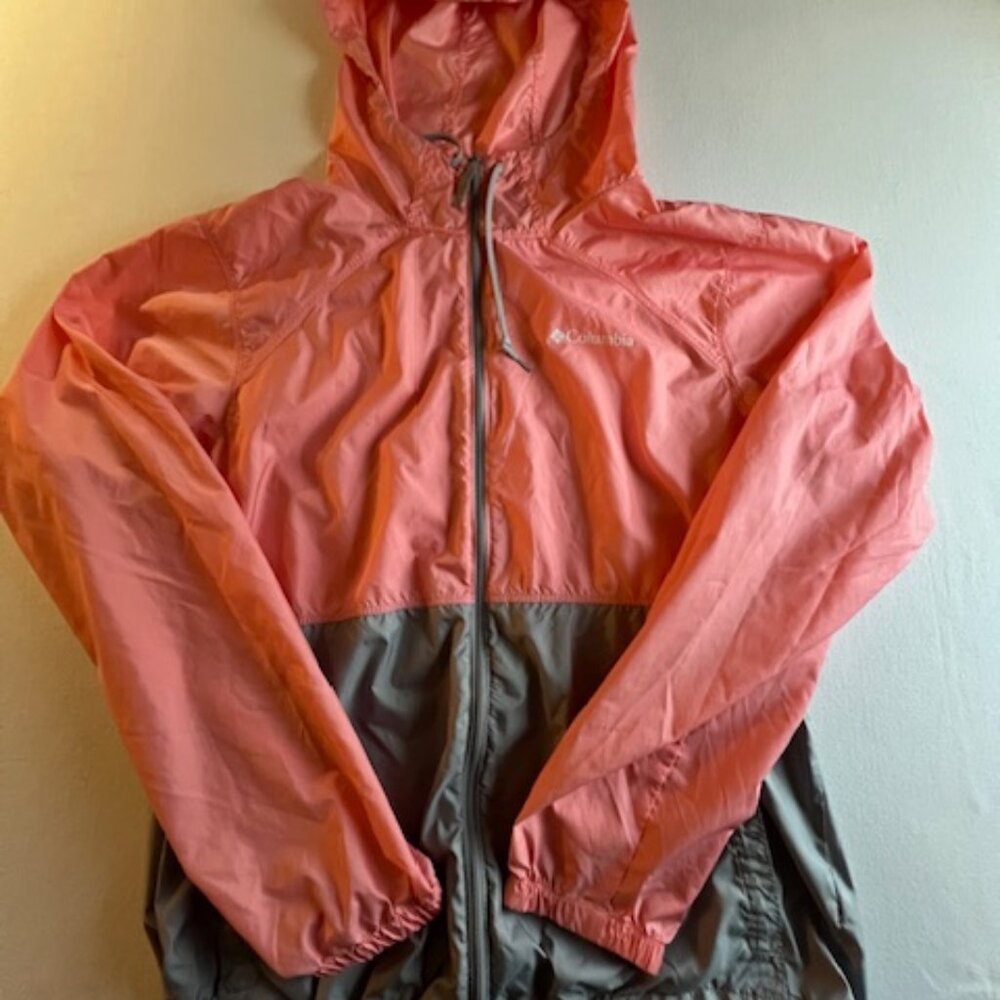 COLUMBIA Flash Forward windbreaker jacket two-tone hooded design‎ Women's Large